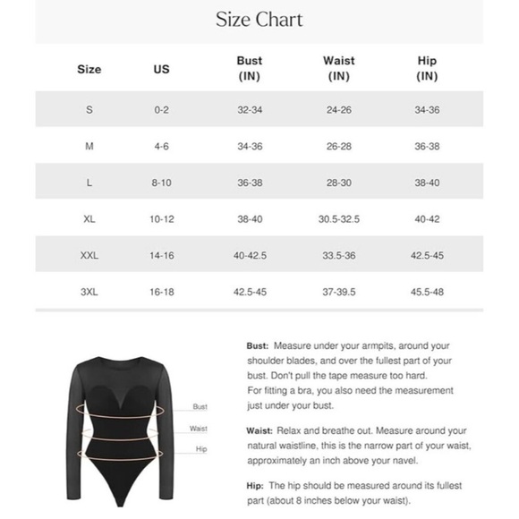 Popilush Shapewear Illusion Mesh Long Sleeve Tummy Control Bodysuit - Picture 7 of 7